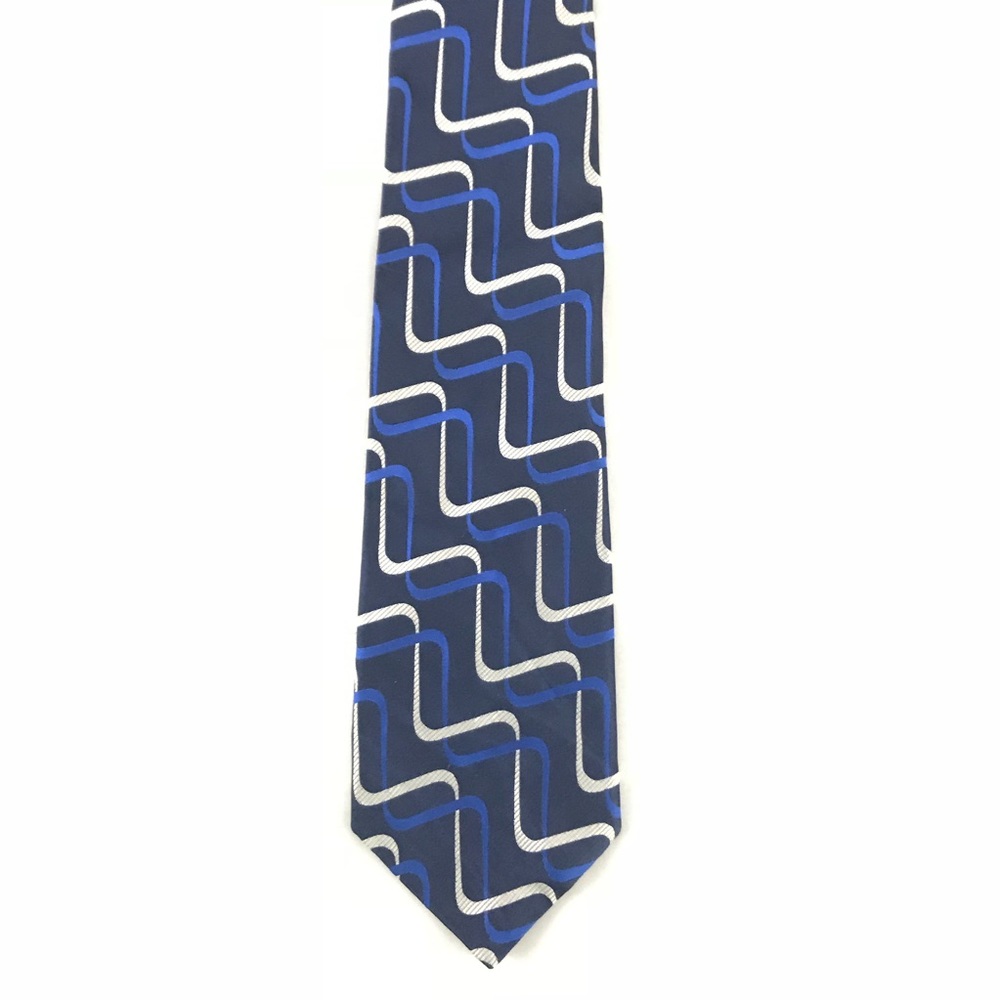 Murano Blue and White Pattern Tie